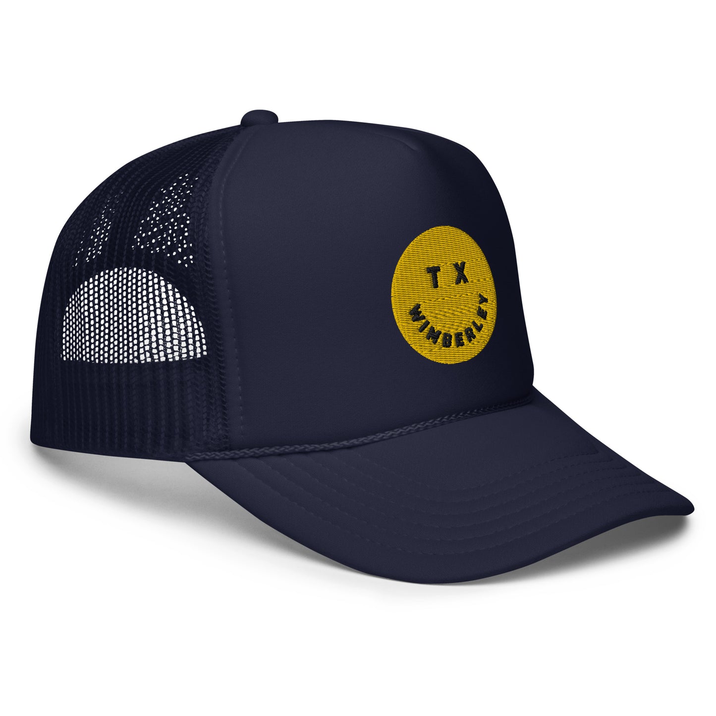 Wimberley Smile Foam trucker hat - Navy/Yellow