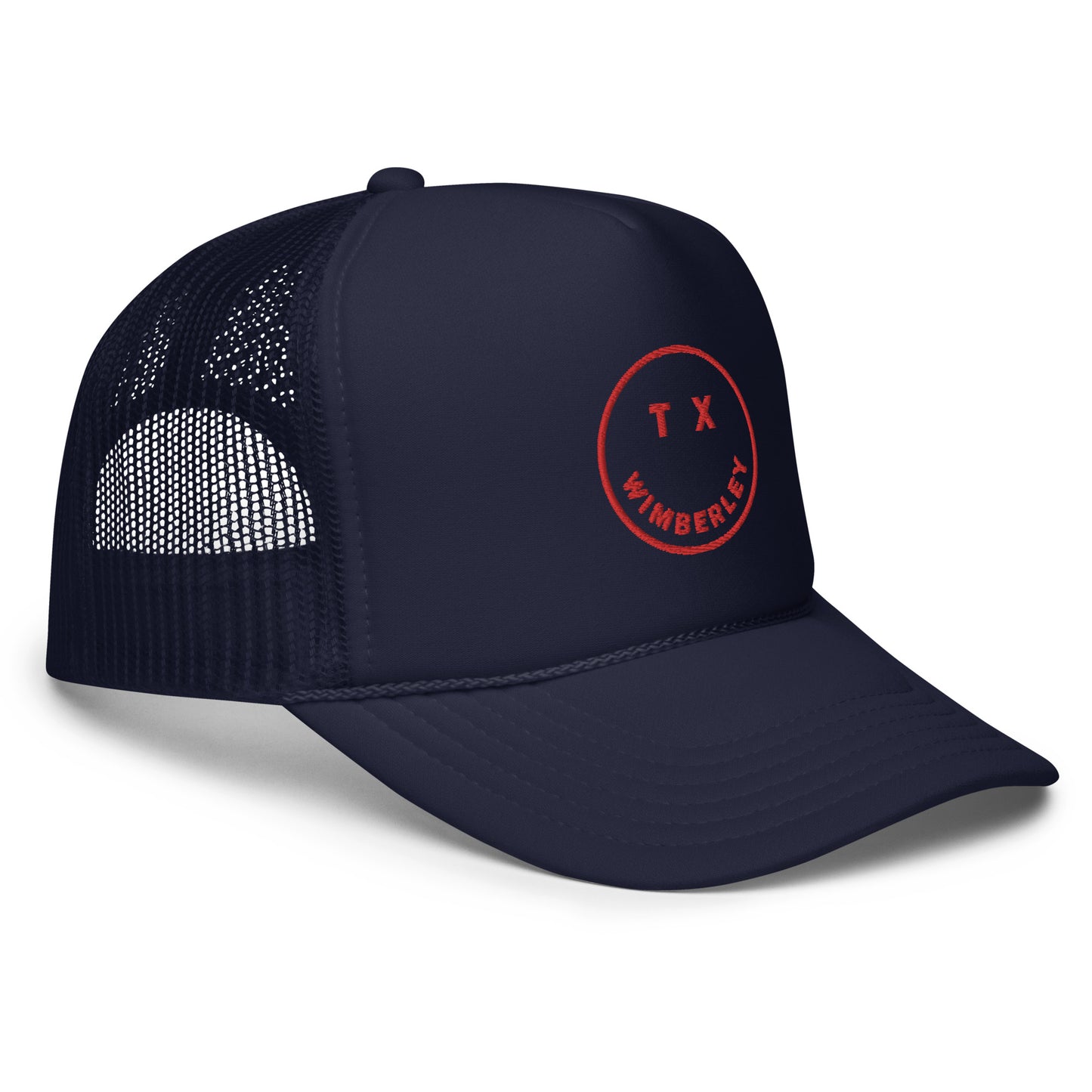 Wimberley Smile Foam trucker hat - Navy/Red