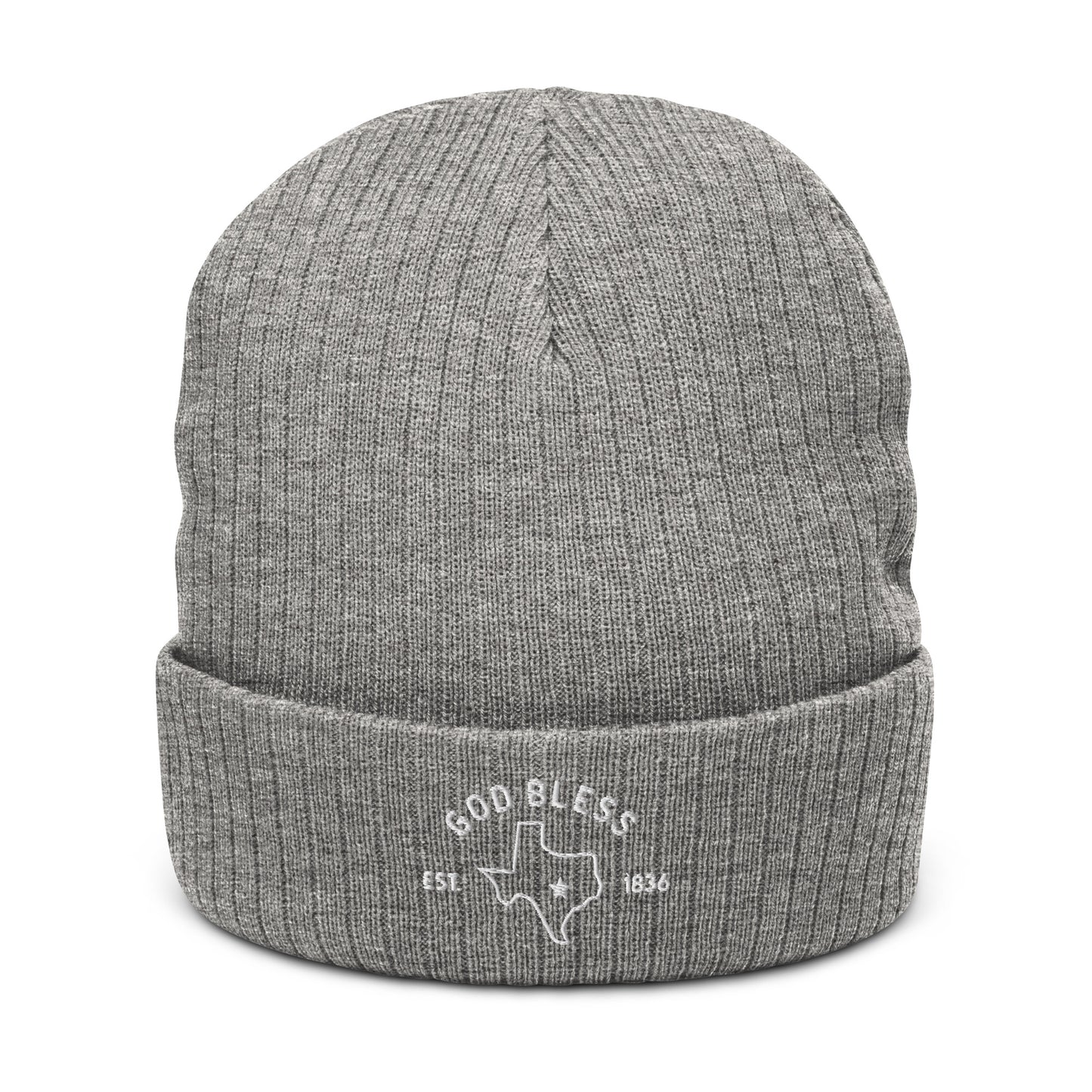 God Bless Texas - Ribbed knit beanie