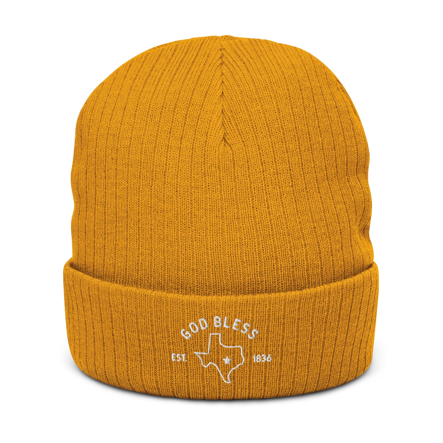 God Bless Texas - Ribbed knit beanie