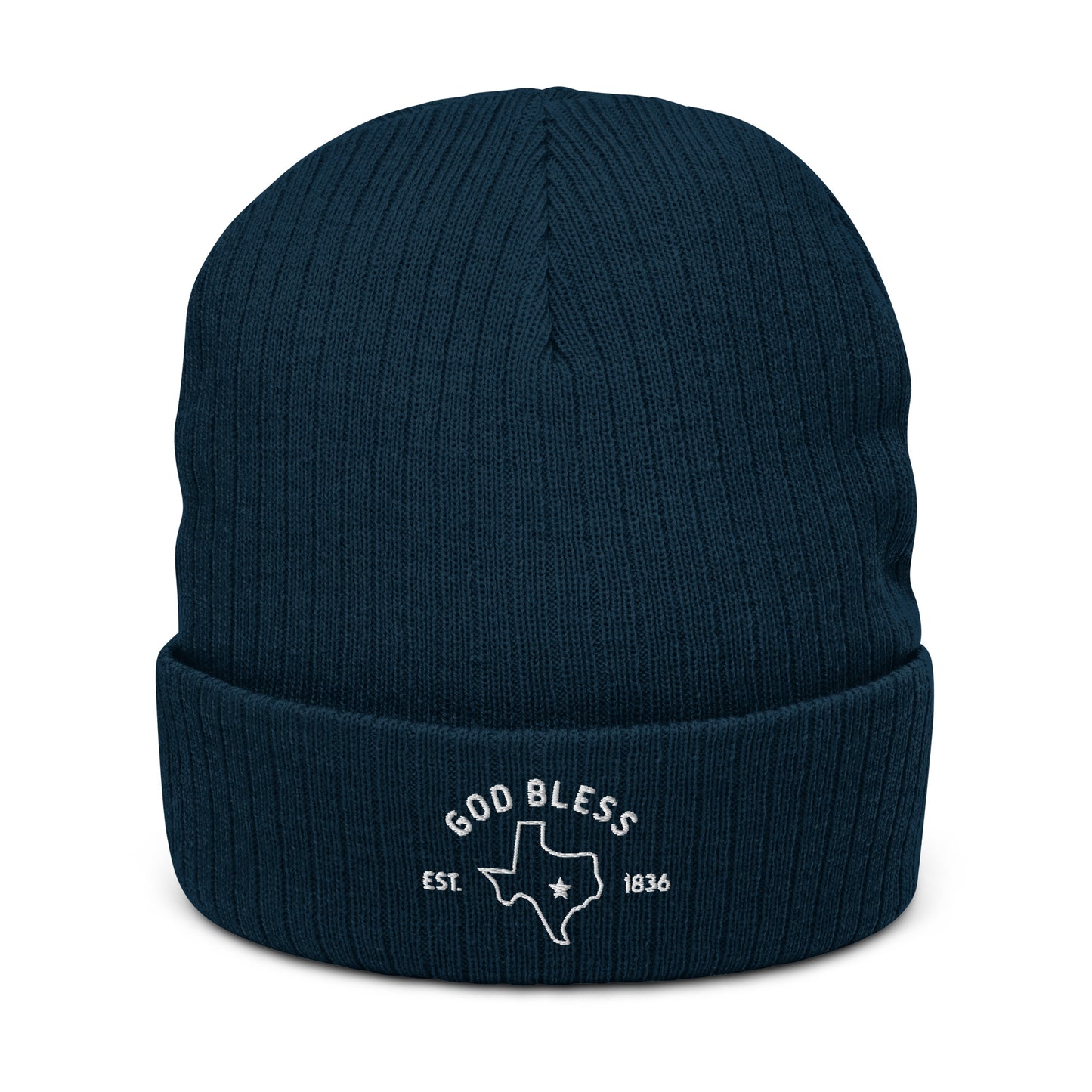 God Bless Texas - Ribbed knit beanie