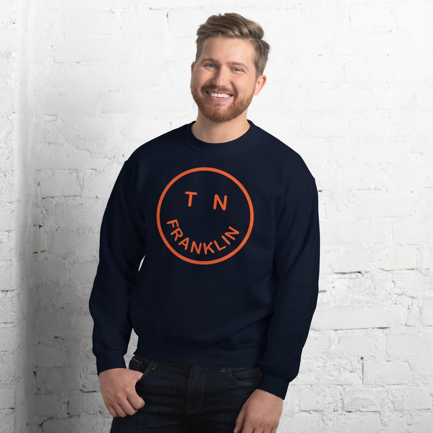Smile Franklin Orange - Unisex Sweatshirt