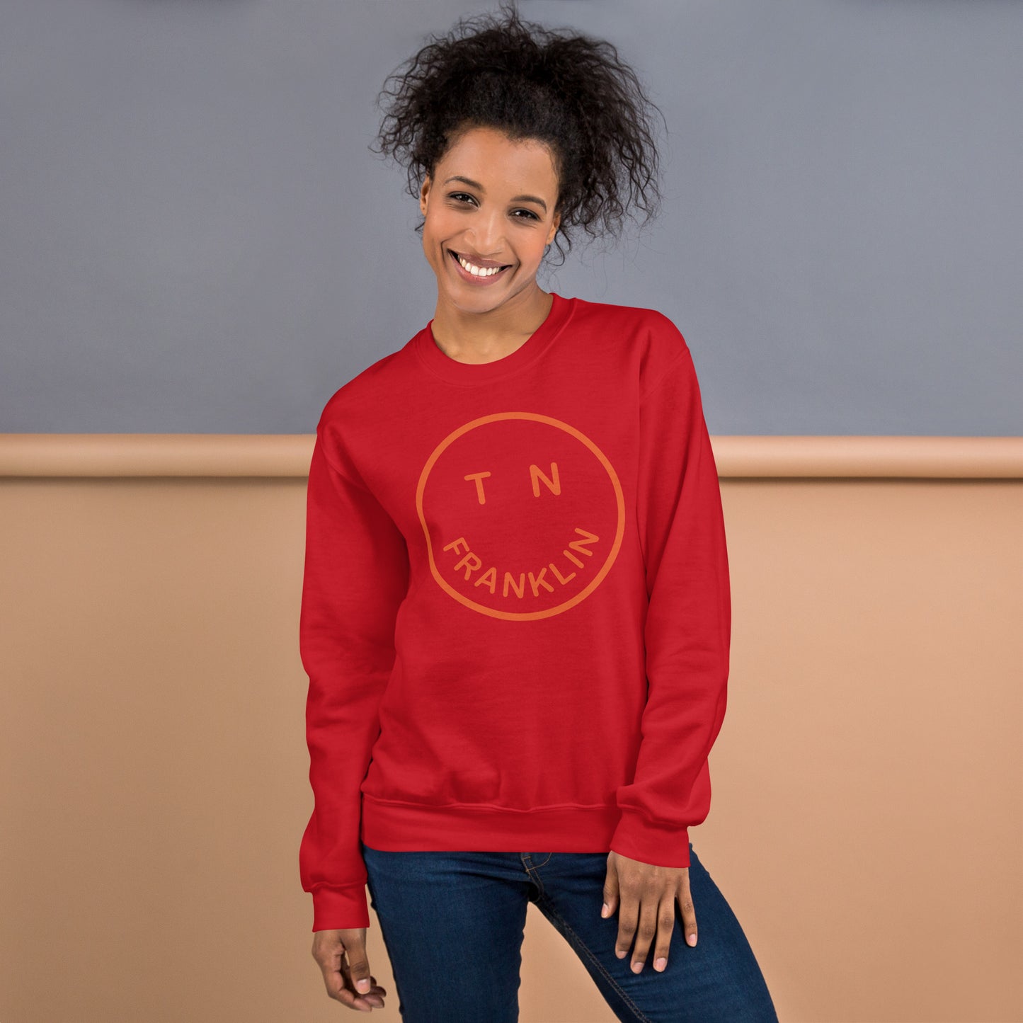 Smile Franklin Orange - Unisex Sweatshirt