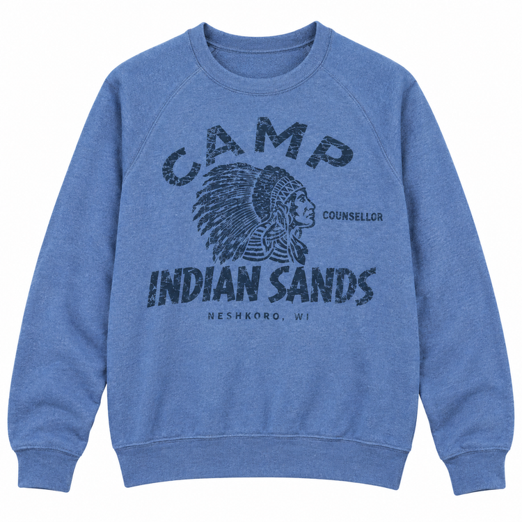 Camp Indian Sands raglan sweatshirt