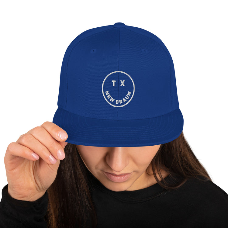 New Braunfels Smile, Snapback Hat, front view