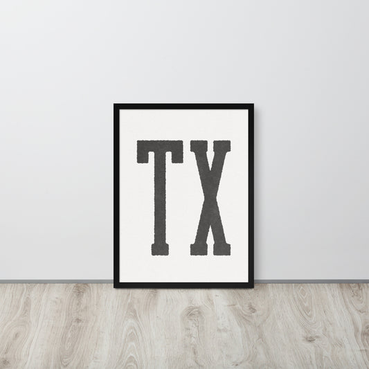 TX - Framed poster