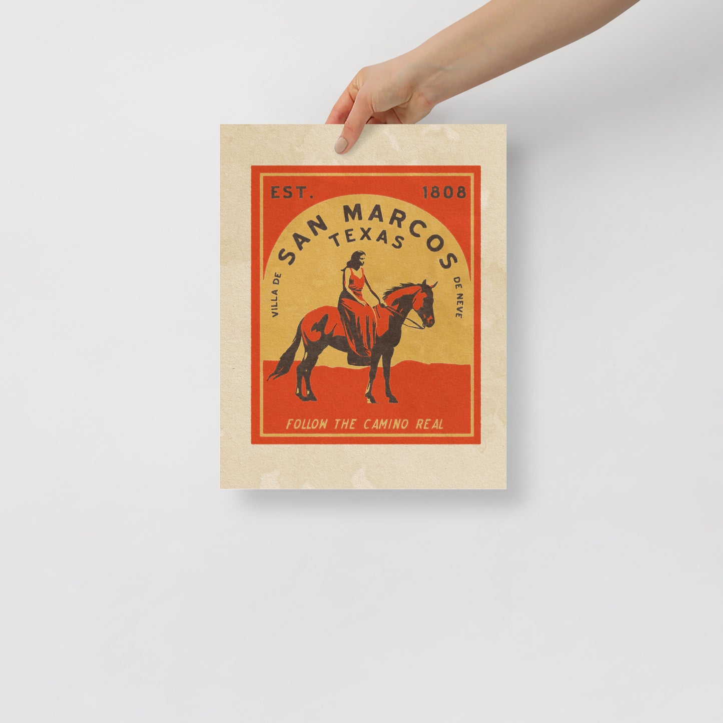 Gril On Horse - Poster