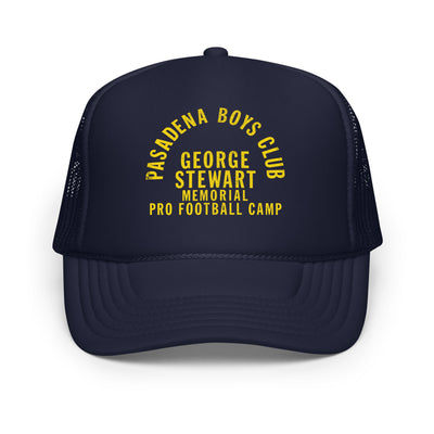 Pasadena Boys Club trucker hat, Navy front view
