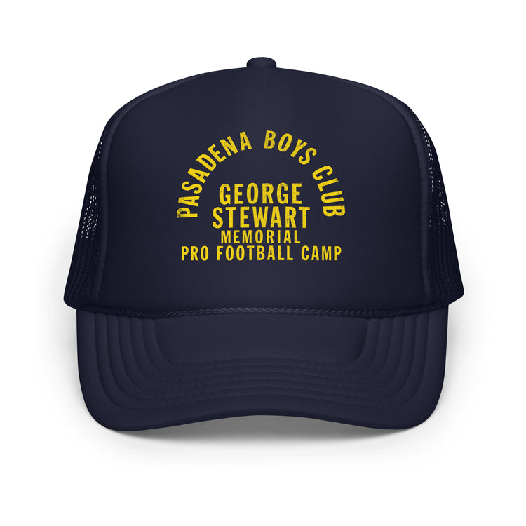 Pasadena Boys Club trucker hat, Navy front view