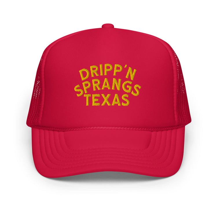 Dripp'n Sprangs, Foam trucker hat, front view