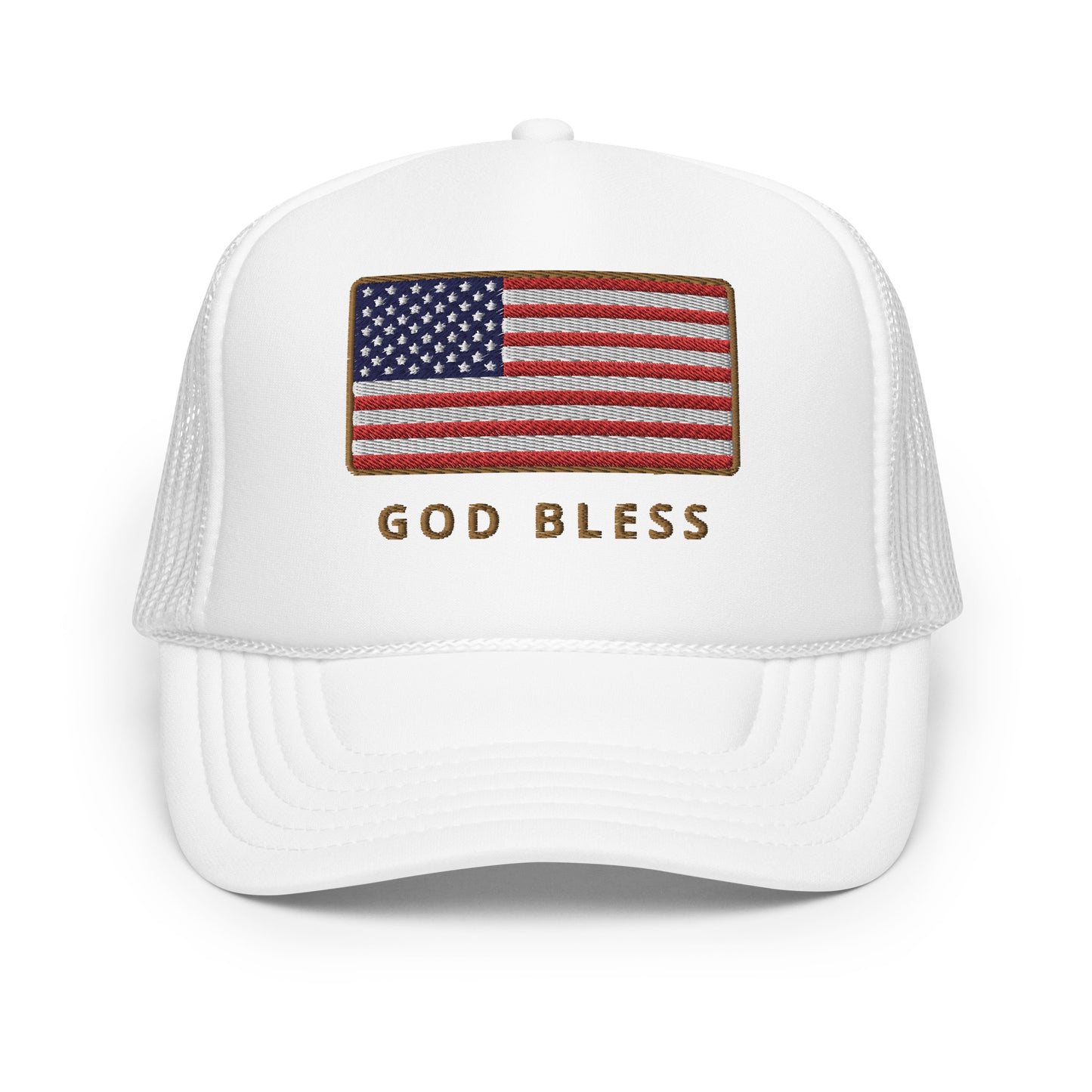 GOD BLESS USA Foam trucker hat