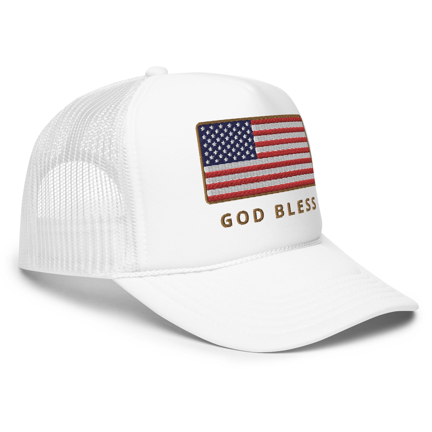 GOD BLESS USA Foam trucker hat