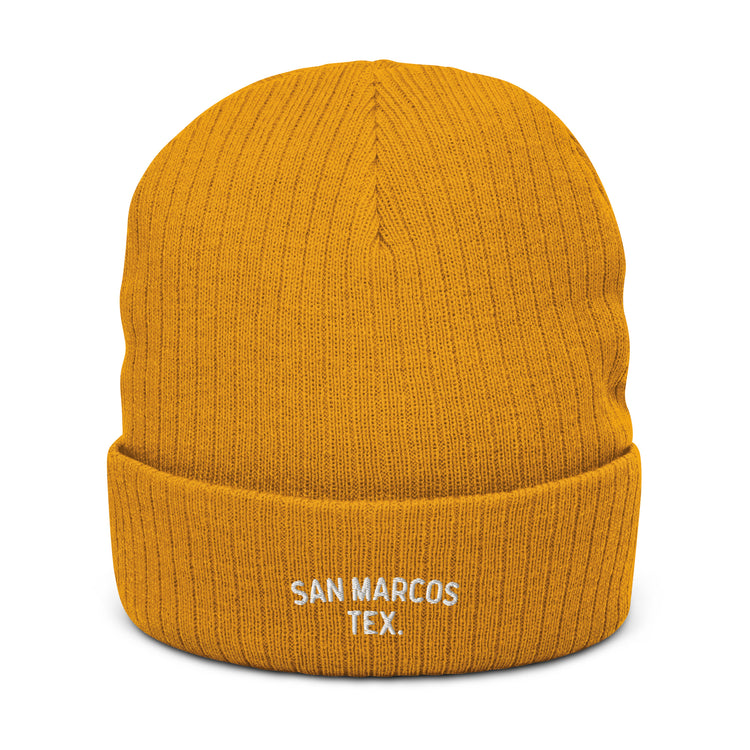 San Marcos TEX - Ribbed knit beanie