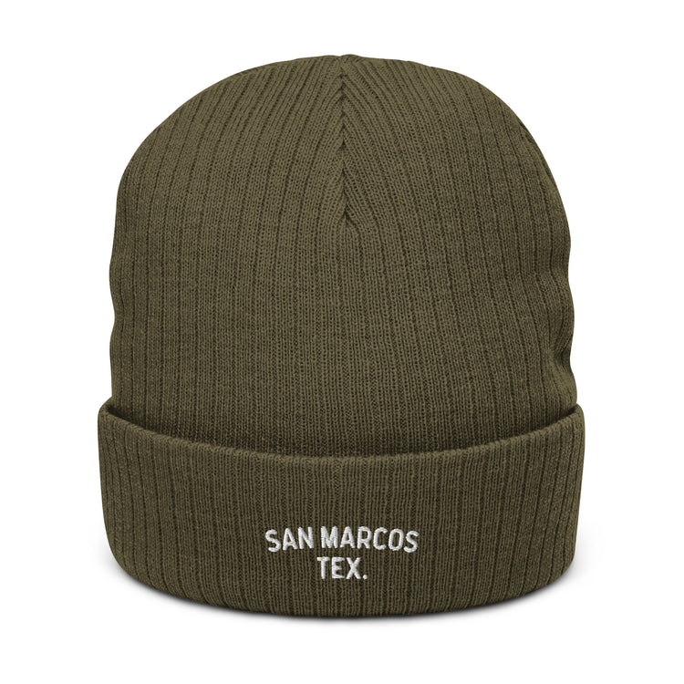 San Marcos TEX - Ribbed knit beanie
