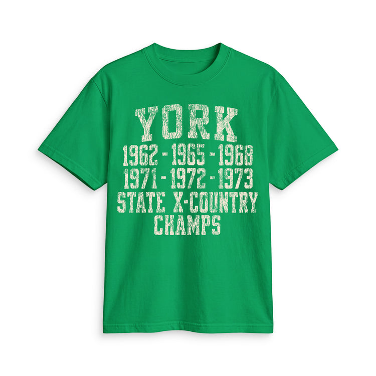 YORK State Champs t-shirt, Kelly Green, front view