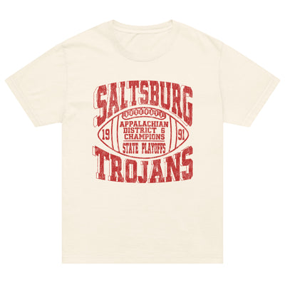 Saltsburg Trojans t-shirt, Vintage White, front view