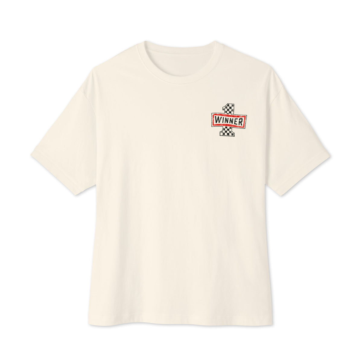Canton Car Club boxy tee, Natural, front view