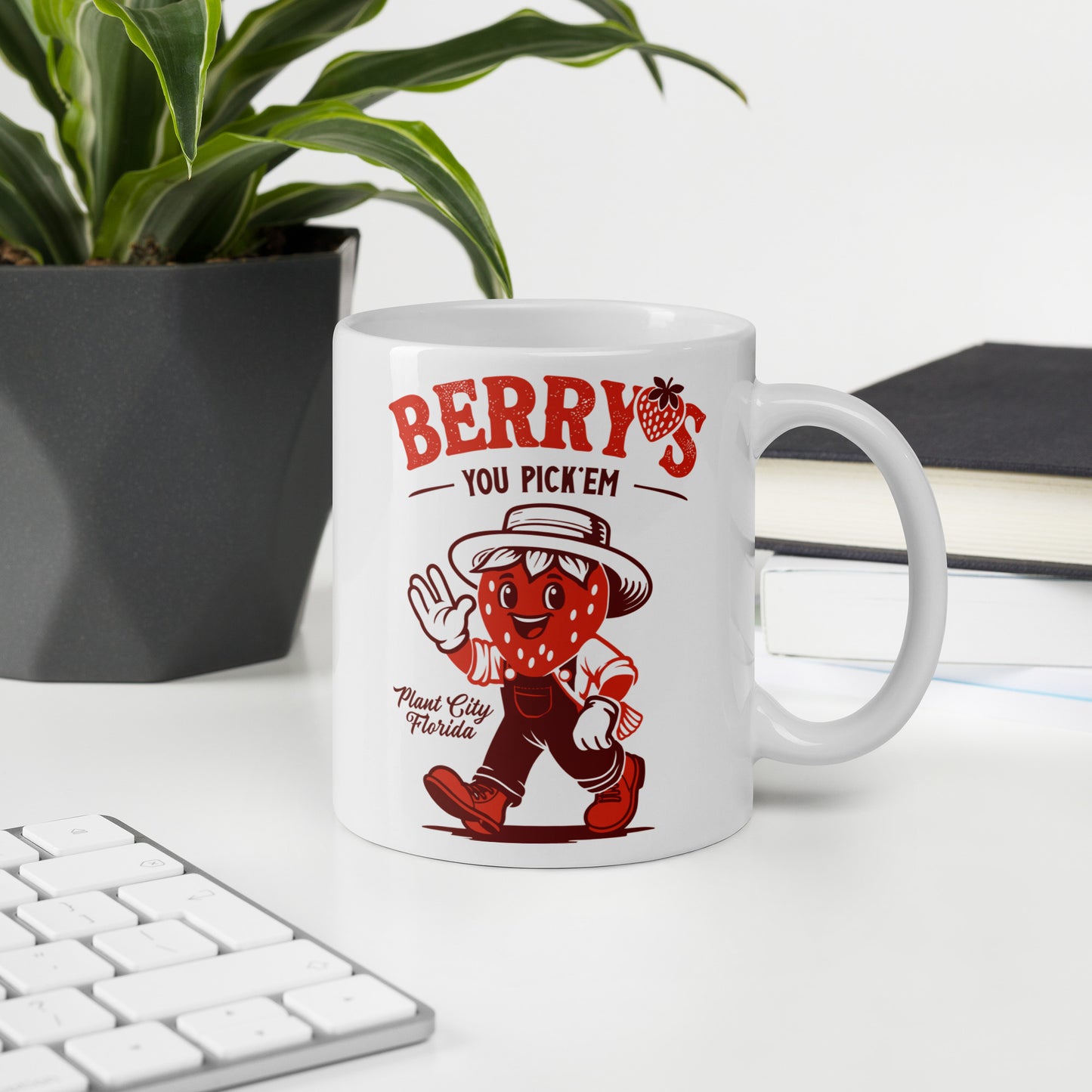 Mr Berry - White glossy mug