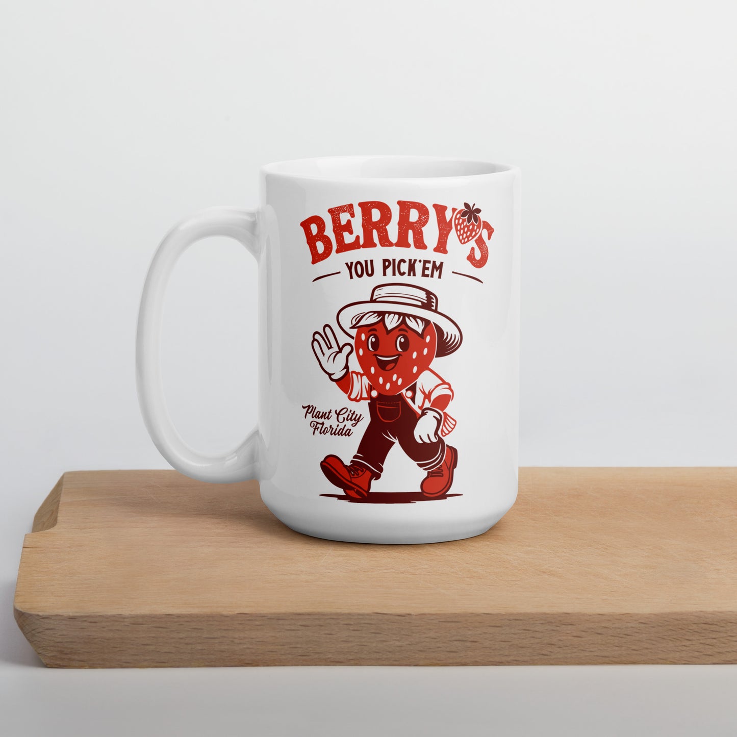 Mr Berry - White glossy mug