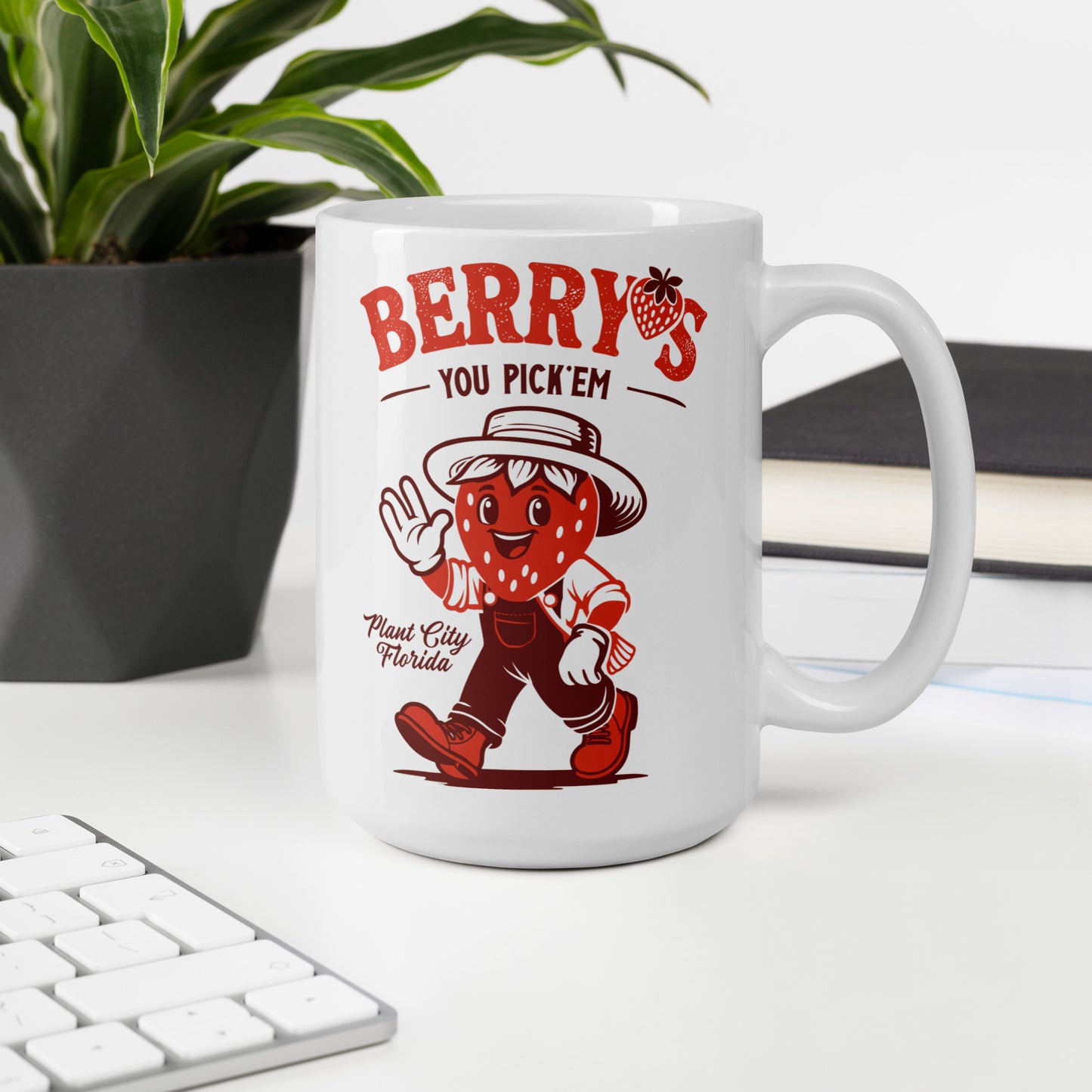 Mr Berry - White glossy mug