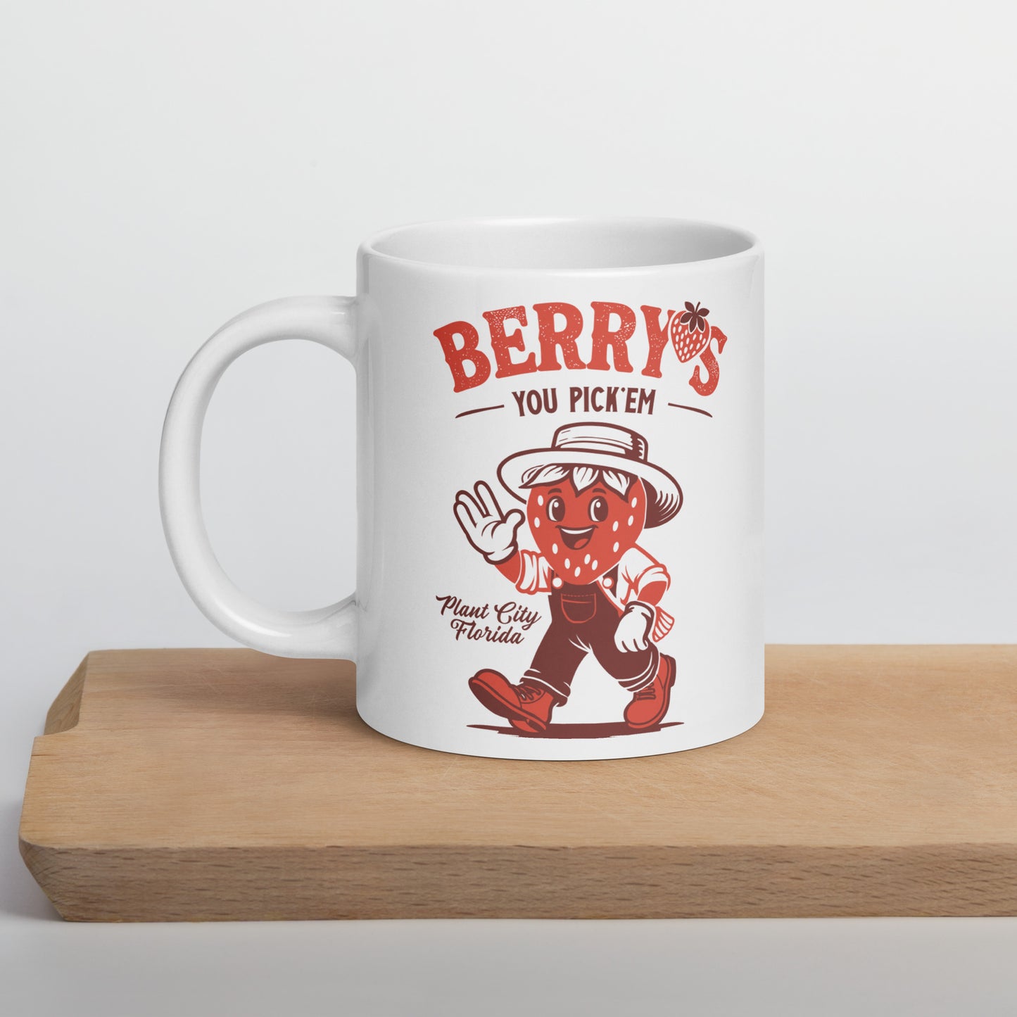 Mr Berry - White glossy mug