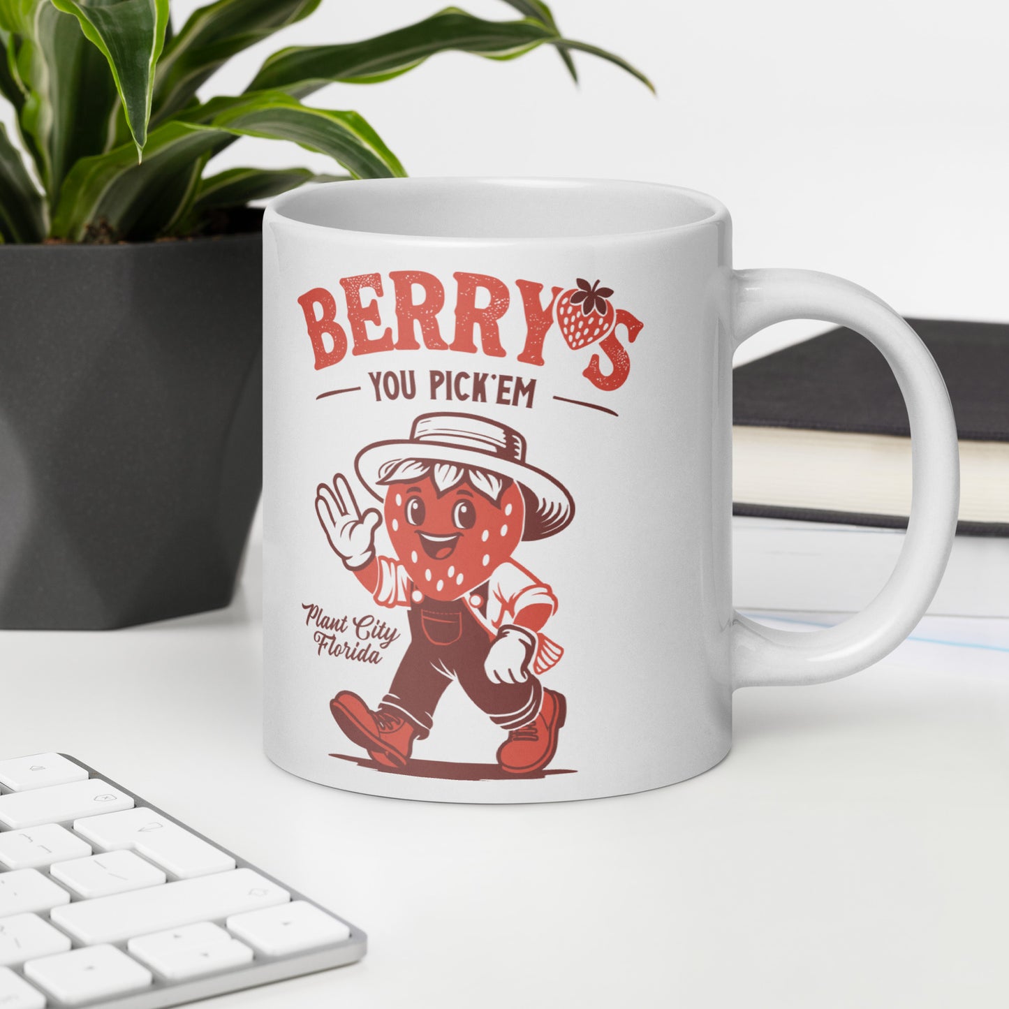 Mr Berry - White glossy mug